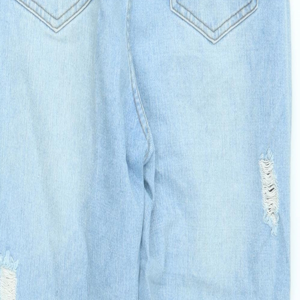 Missguided Womens Blue Straight Jeans Size 10 L26 in