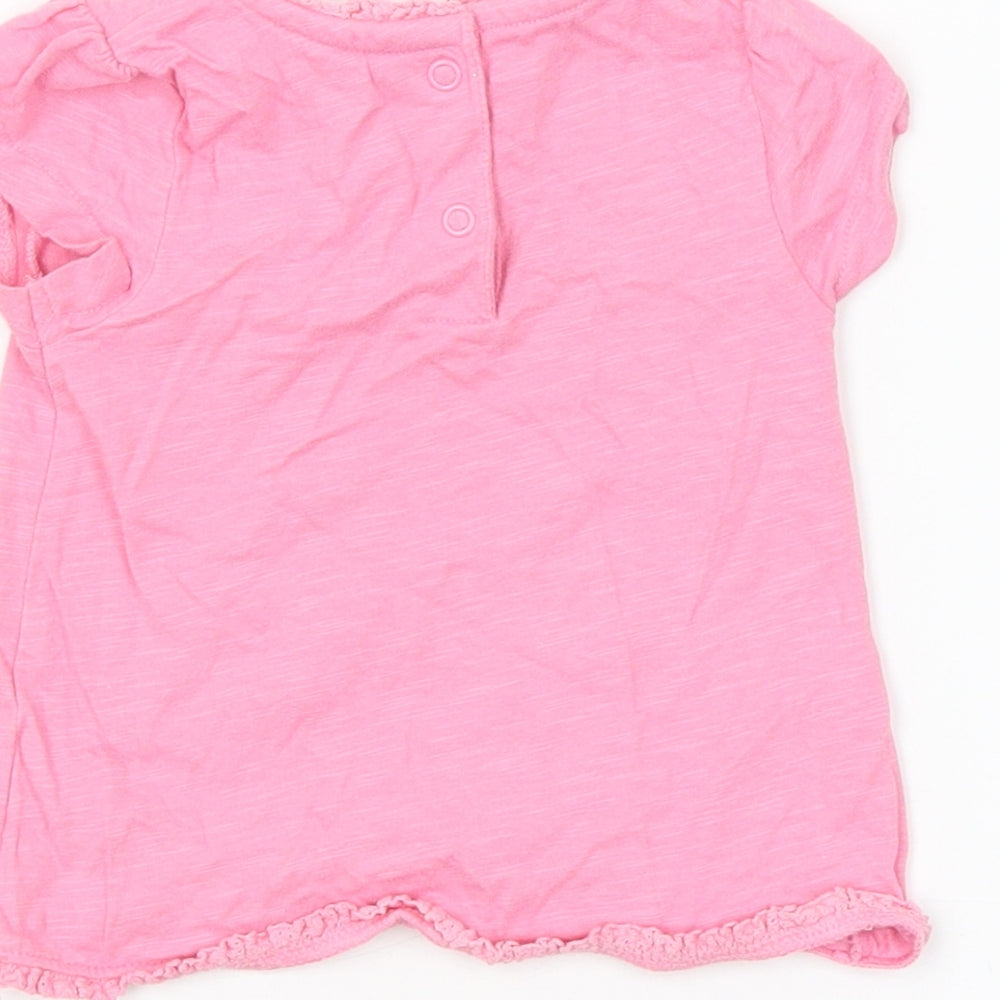 Mini Club Girls Pink Basic T-Shirt Size 6-9 Months