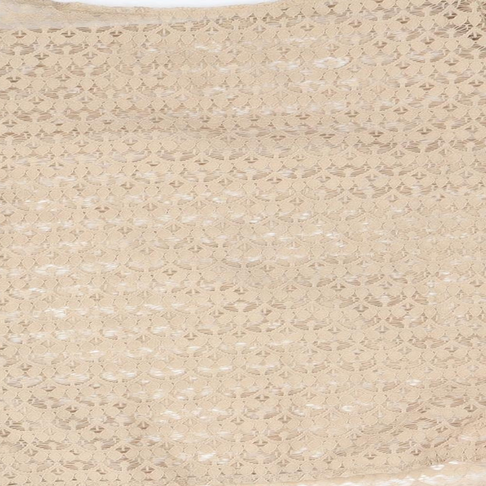 American Apparel Womens Beige Basic T-Shirt Size S - Open knit