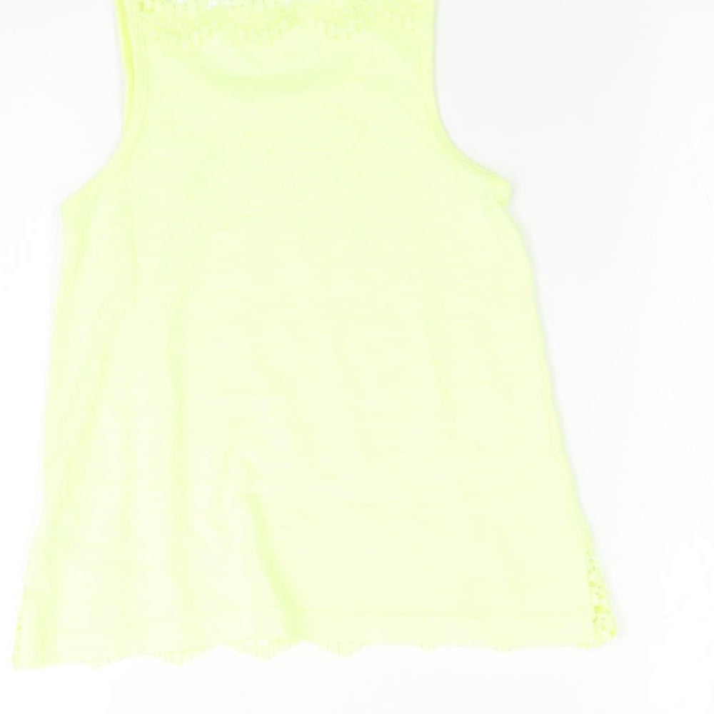 Primark Girls Yellow Basic T-Shirt Size 7-8 Years