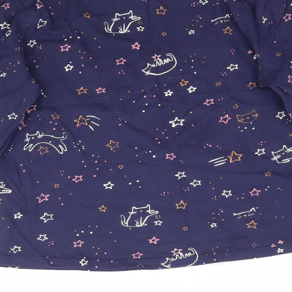 George Girls Blue Solid Top Pyjama Top Size 8-9 Years - Stars Star