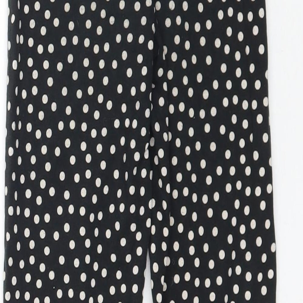 Matalan Girls Black Polka Dot Jogger Trousers Size 9 Months - Leggings