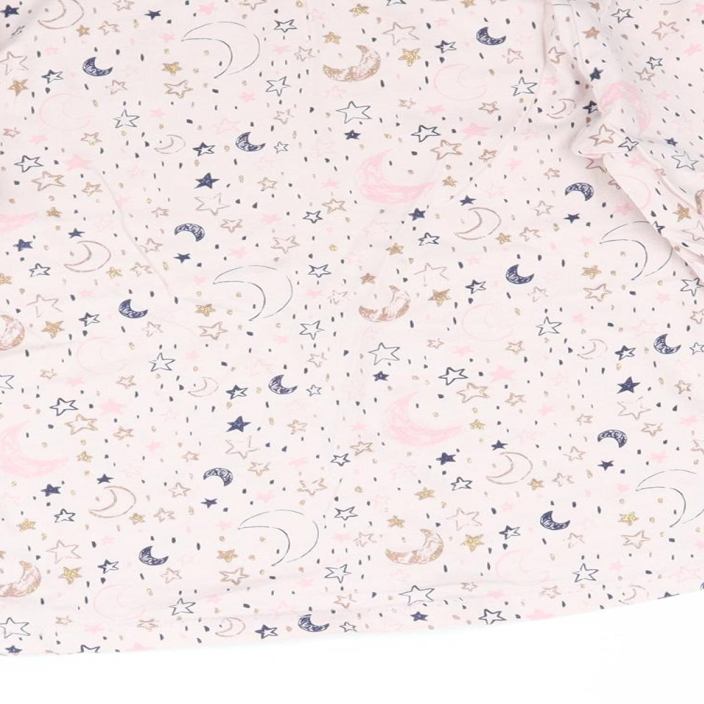 George Girls Pink Basic T-Shirt Size 8-9 Years - Star Stars moon