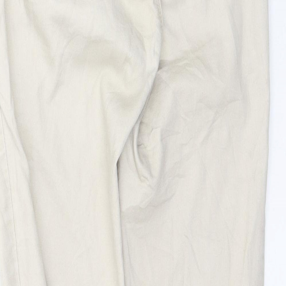 Stradivarius Womens Beige Denim Jegging Jeans Size 6 L29 in