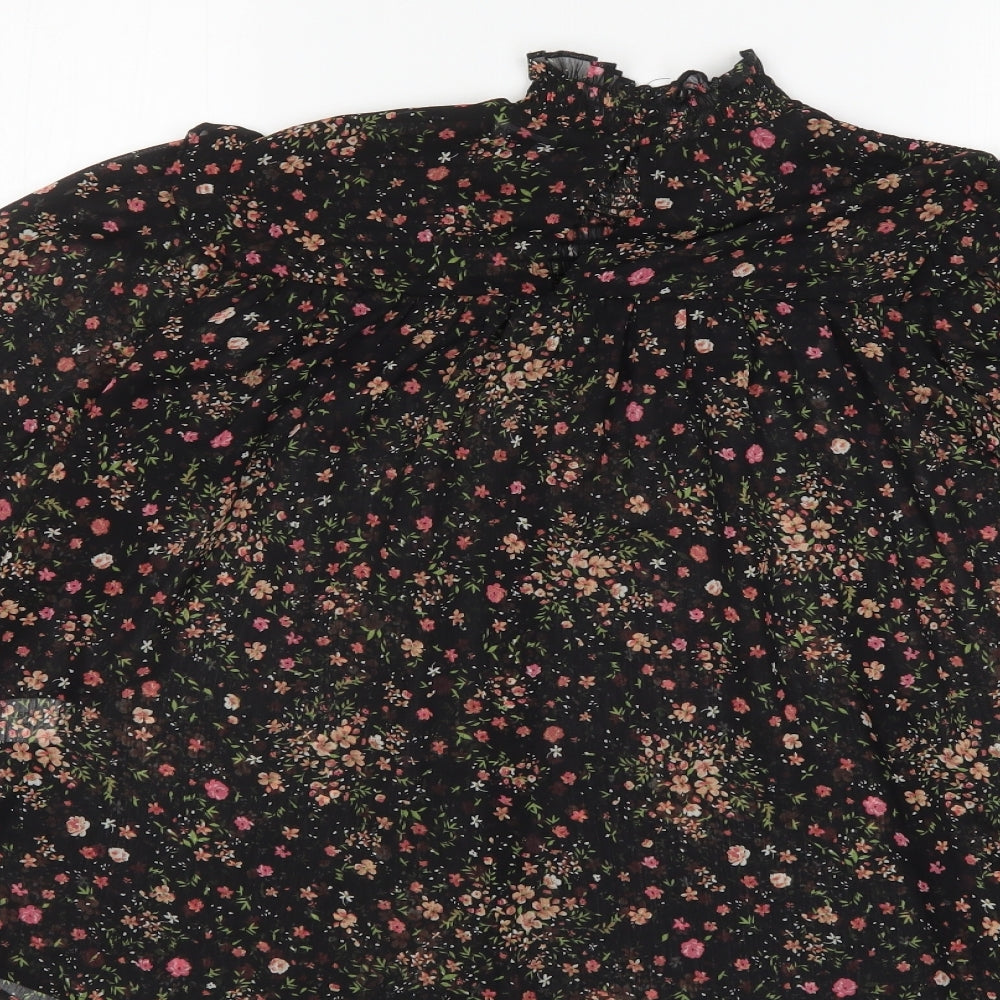 New Look Womens Multicoloured Floral Tunic Blouse Size 8