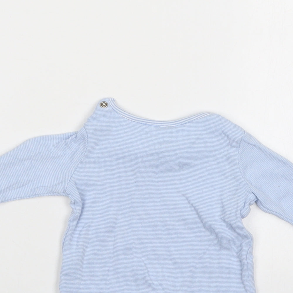 Fred & Flo Baby Blue Striped Pullover Jumper Size 0-3 Months