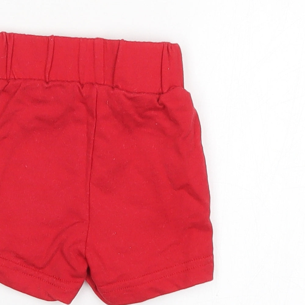 Disney Baby Red Cropped Trousers Size 0-3 Months
