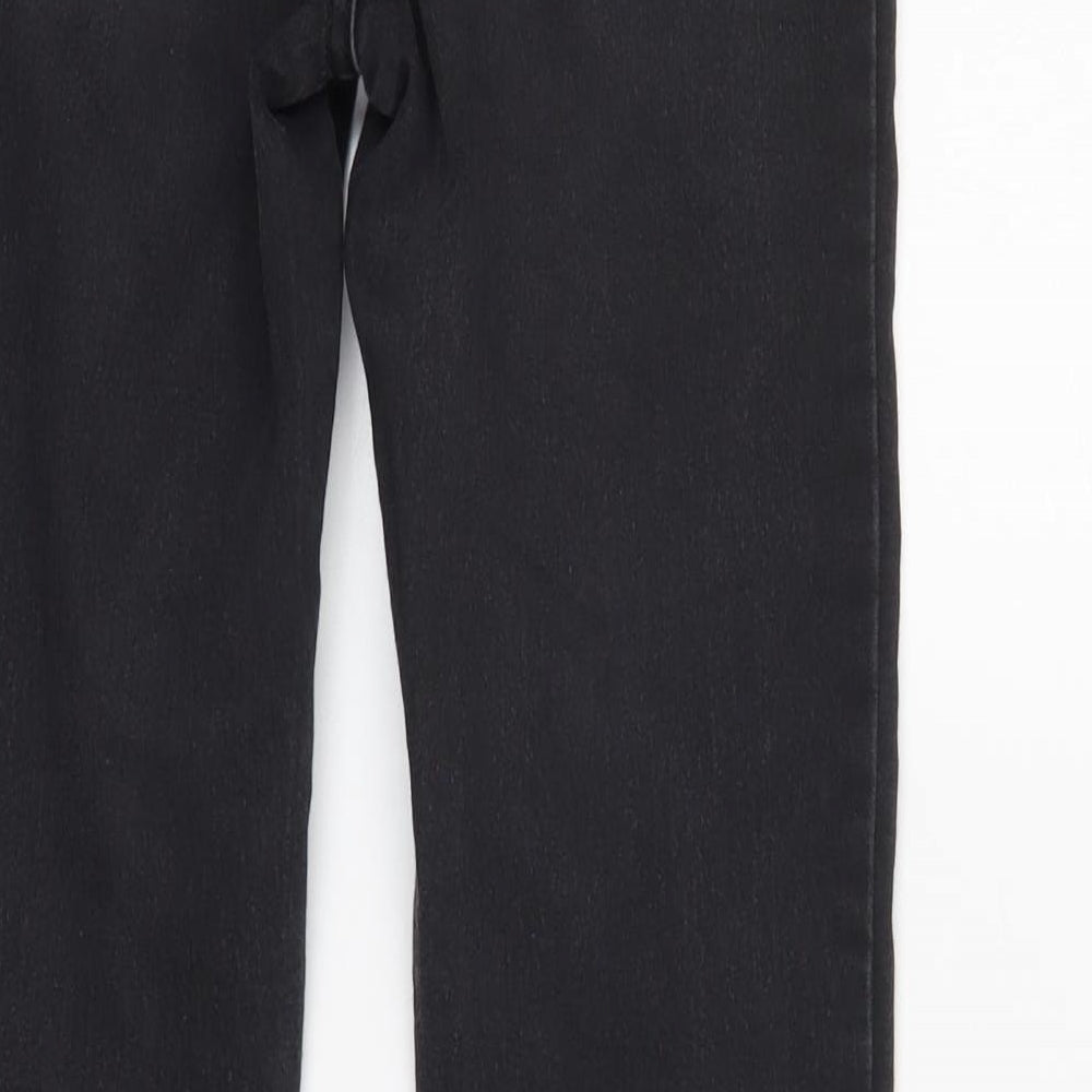 Denim & Co. Womens Black Denim Tapered Jeans Size 8 L28 in