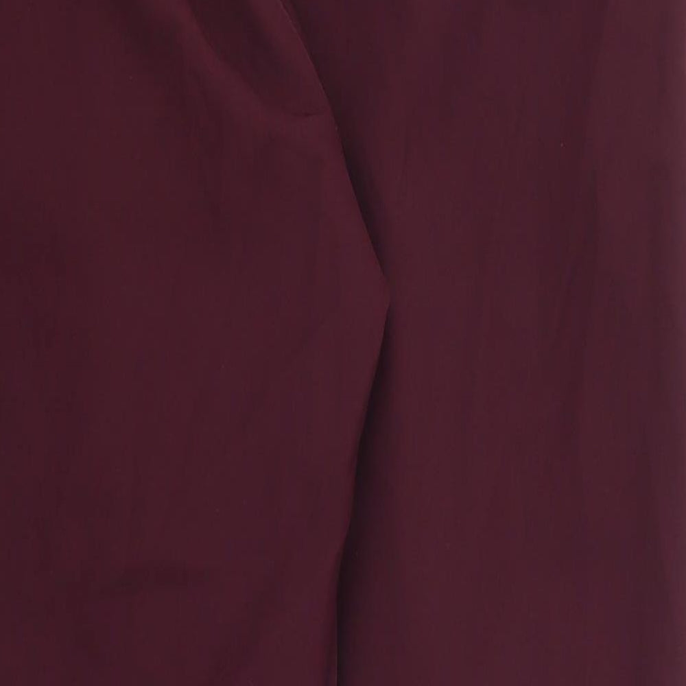 Next Womens Purple Trousers Size 12 L26 in - Plum Coloured