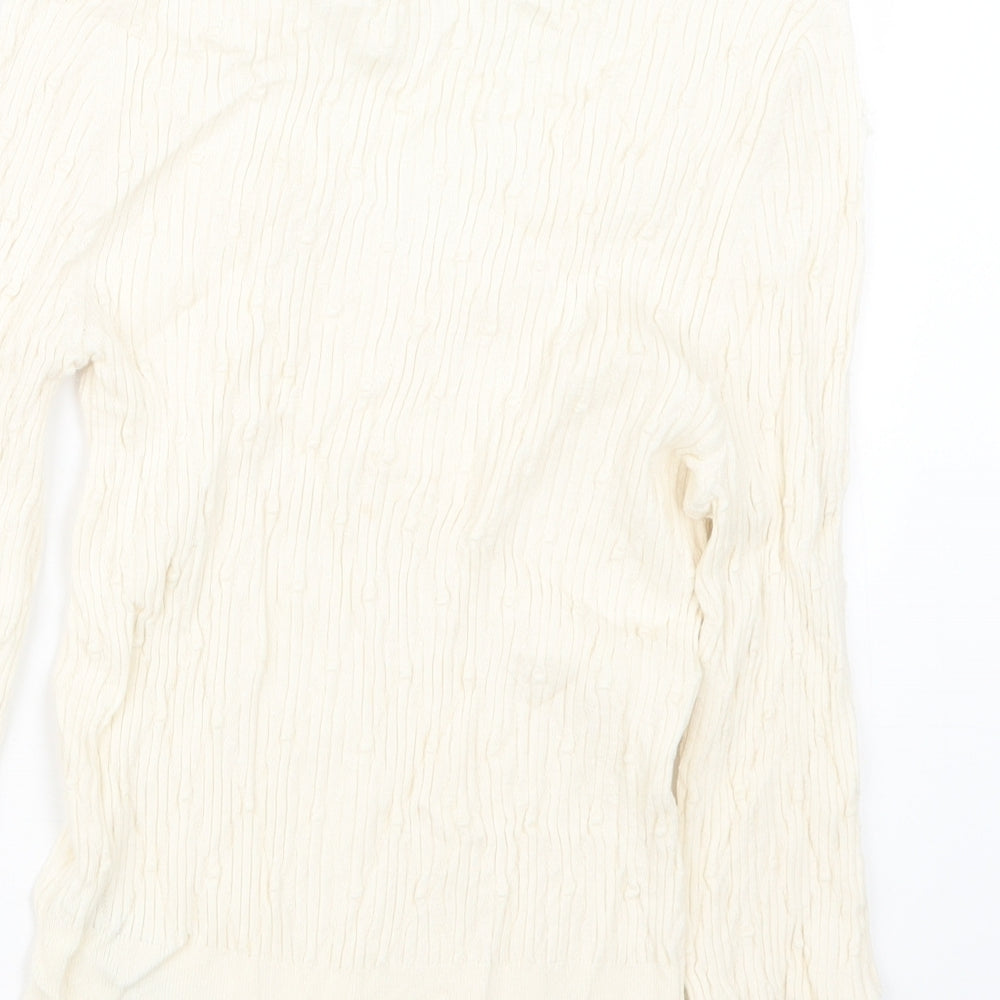 Marks & Spencer Womens Ivory Pullover Jumper Size 10