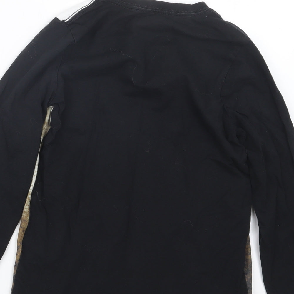 F&F Boys Black Geometric Pyjama Top Size 7-8 Years
