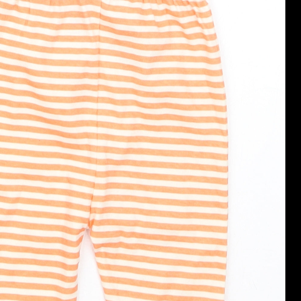 Mini Cuddles Boys Orange Striped Capri Trousers Size 3-6 Months