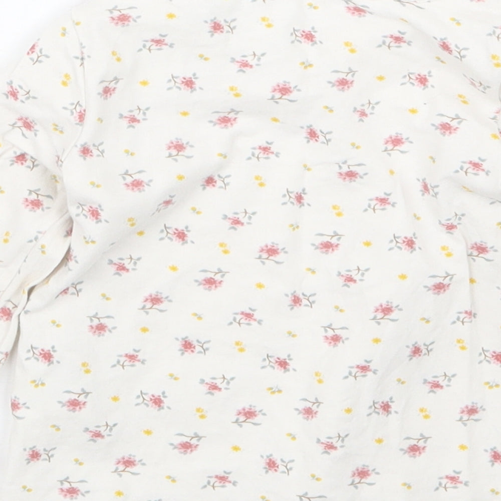 H&M Girls Pink Floral Basic T-Shirt Size 6-9 Months