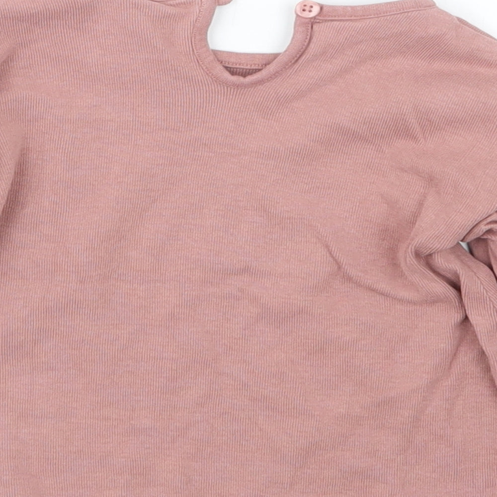 George Girls Pink Basic T-Shirt Size 9-12 Months