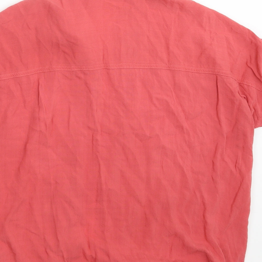New Look Womens Pink Basic Button-Up Size 10