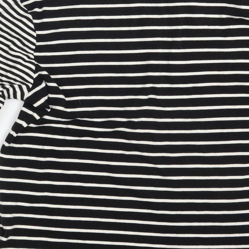 Debenhams Womens Black Striped Pullover Sweatshirt Size 16