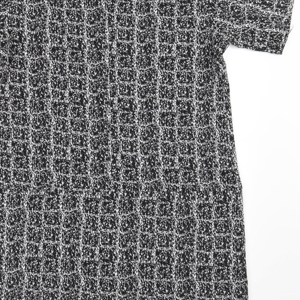 Wallis Womens Black Check Pullover Sweatshirt Size 14