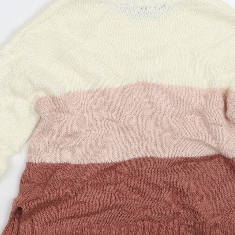 New Look Girls Multicoloured Striped Pullover Jumper Size 12-13 Years