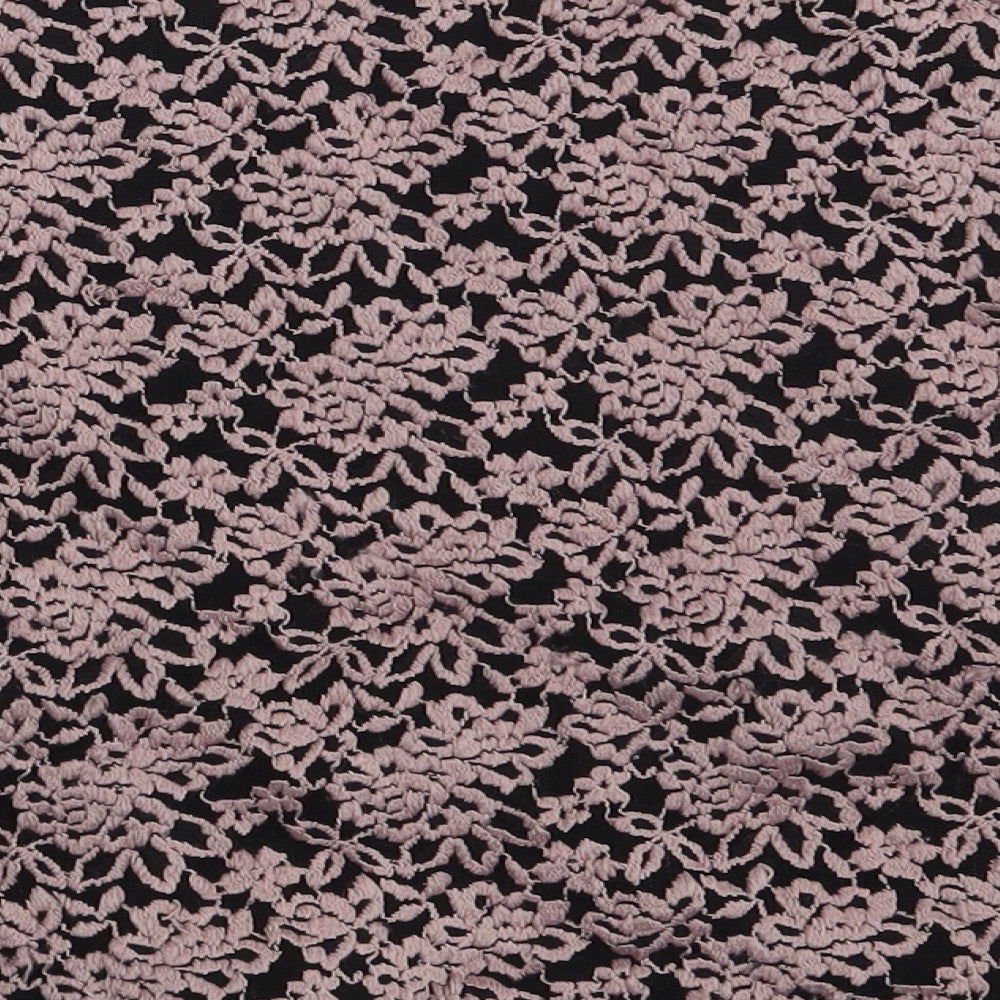 Marks & Spencer Womens Black Floral Pullover Jumper Size 14