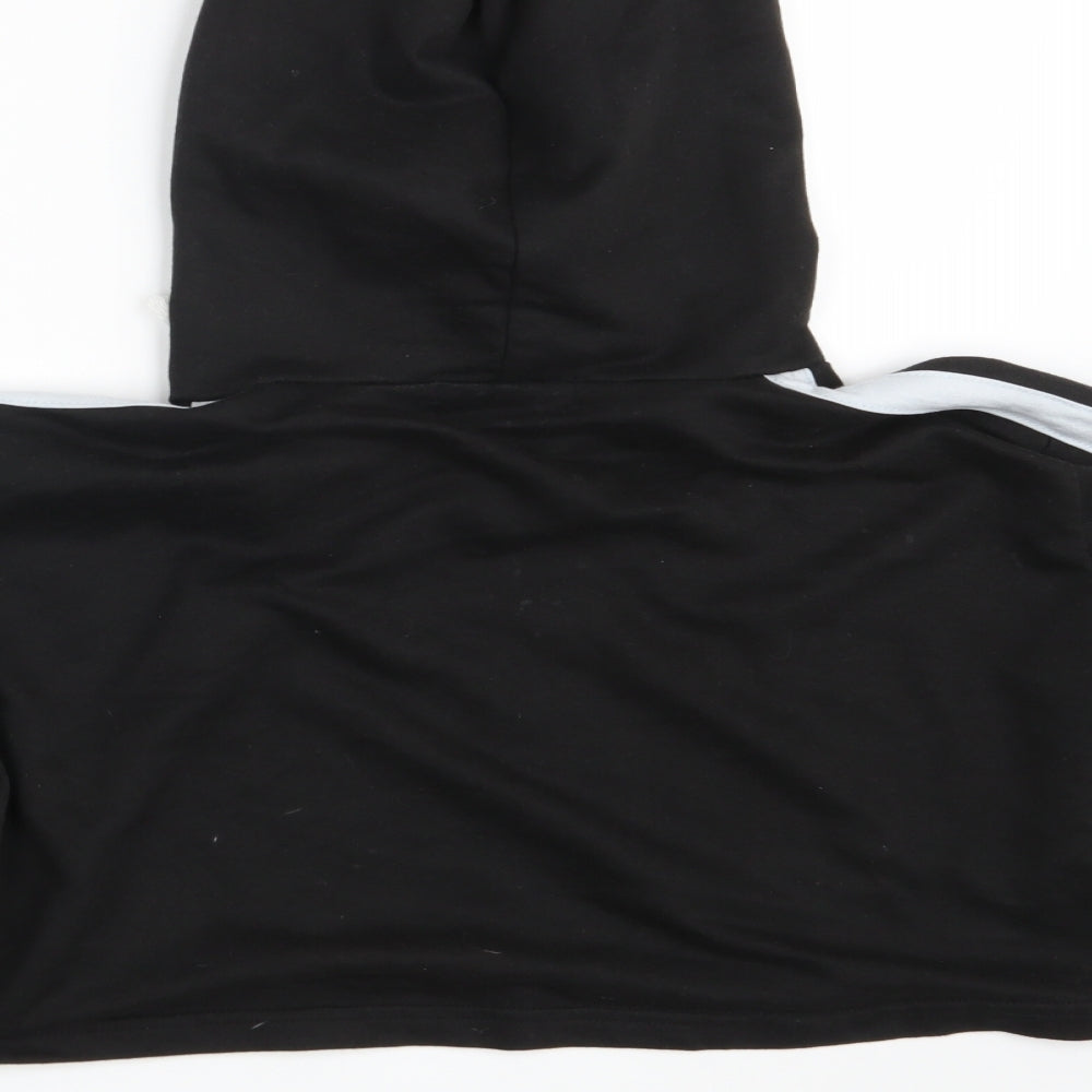 PindyDoll Womens Black Pullover Hoodie Size 12 - Croppped