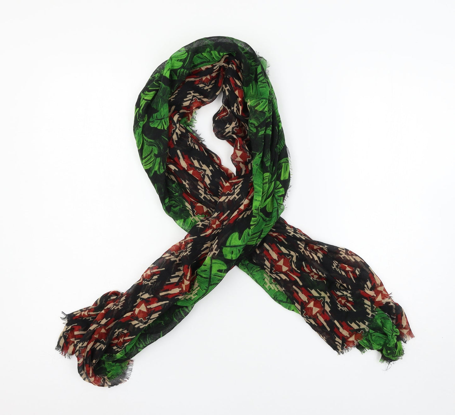 Preworn Womens Multicoloured Geometric Scarf