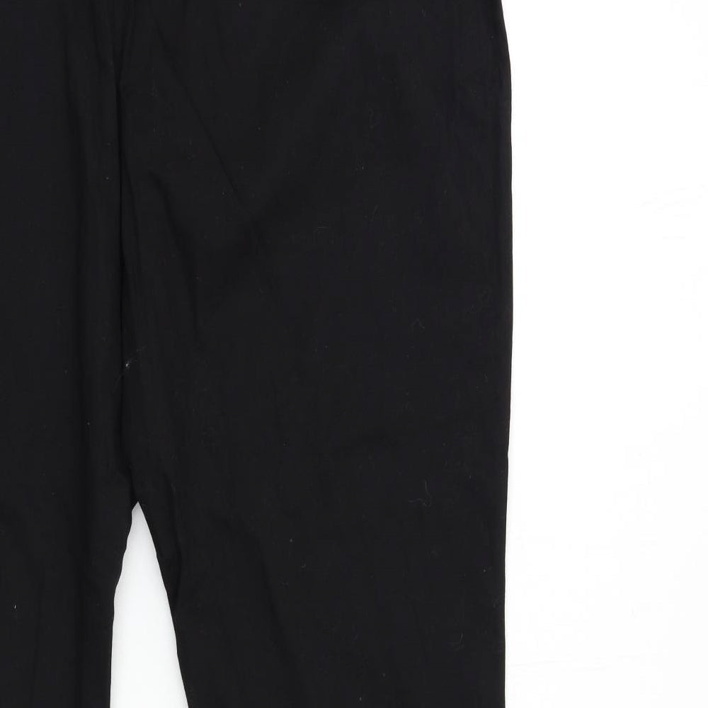 Fabric Womens Black Trousers Size 30 L30 in