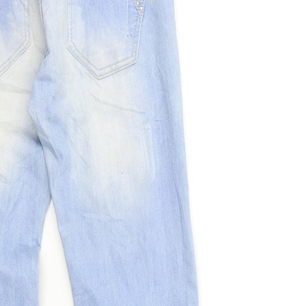 Hot Bottom Womens Blue Denim Skinny Jeans Size S L28 in