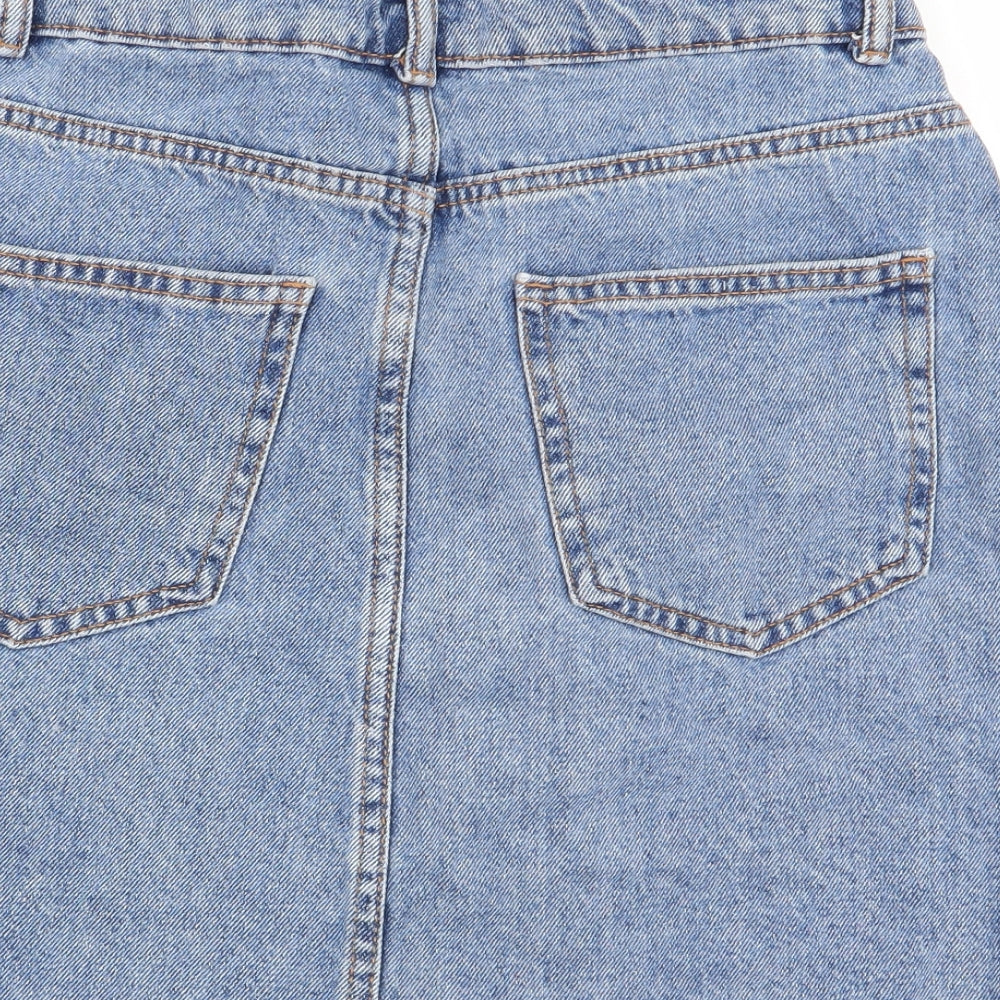denim and co Womens Blue Flare Skirt Size 8