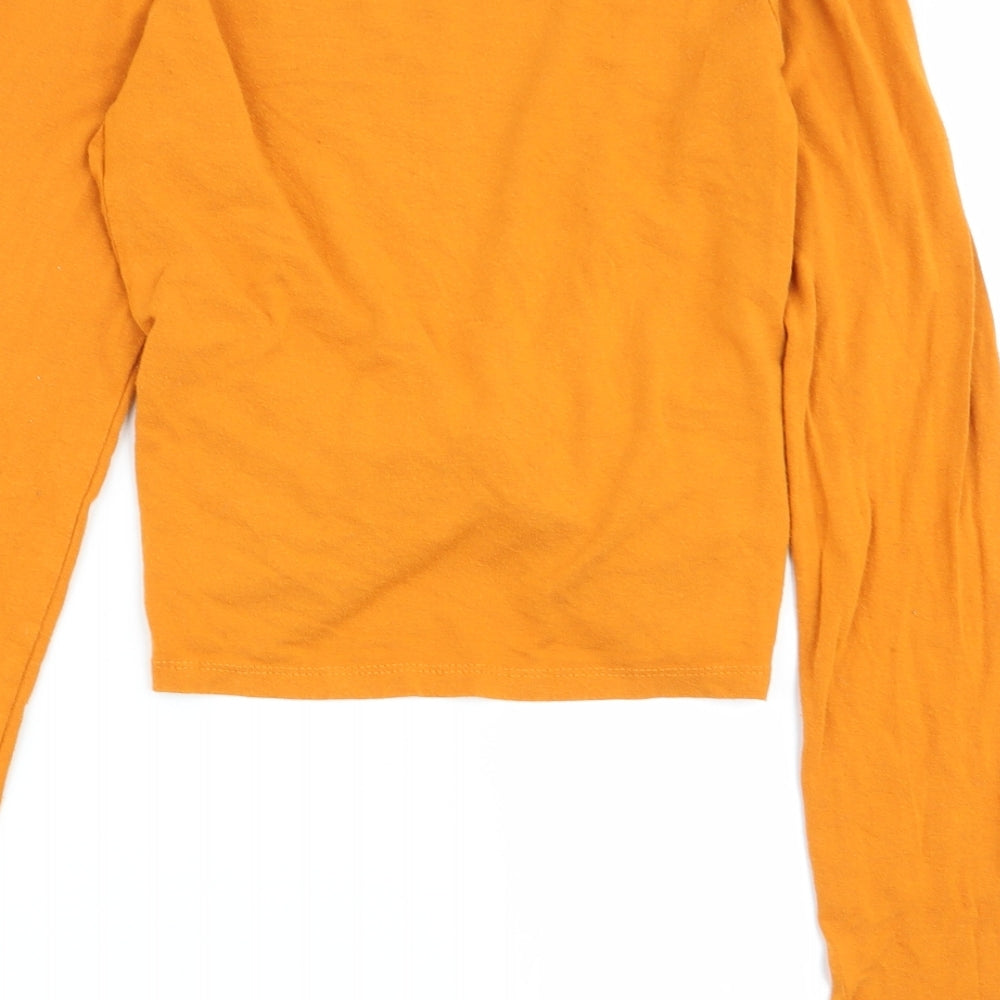 Select Womens Yellow Basic T-Shirt Size 6