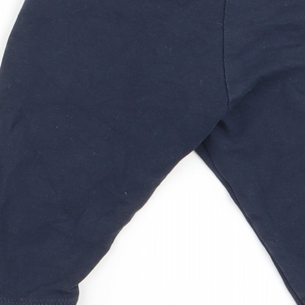 NEXT Girls Blue Jogger Trousers Size 3-6 Months - leggings