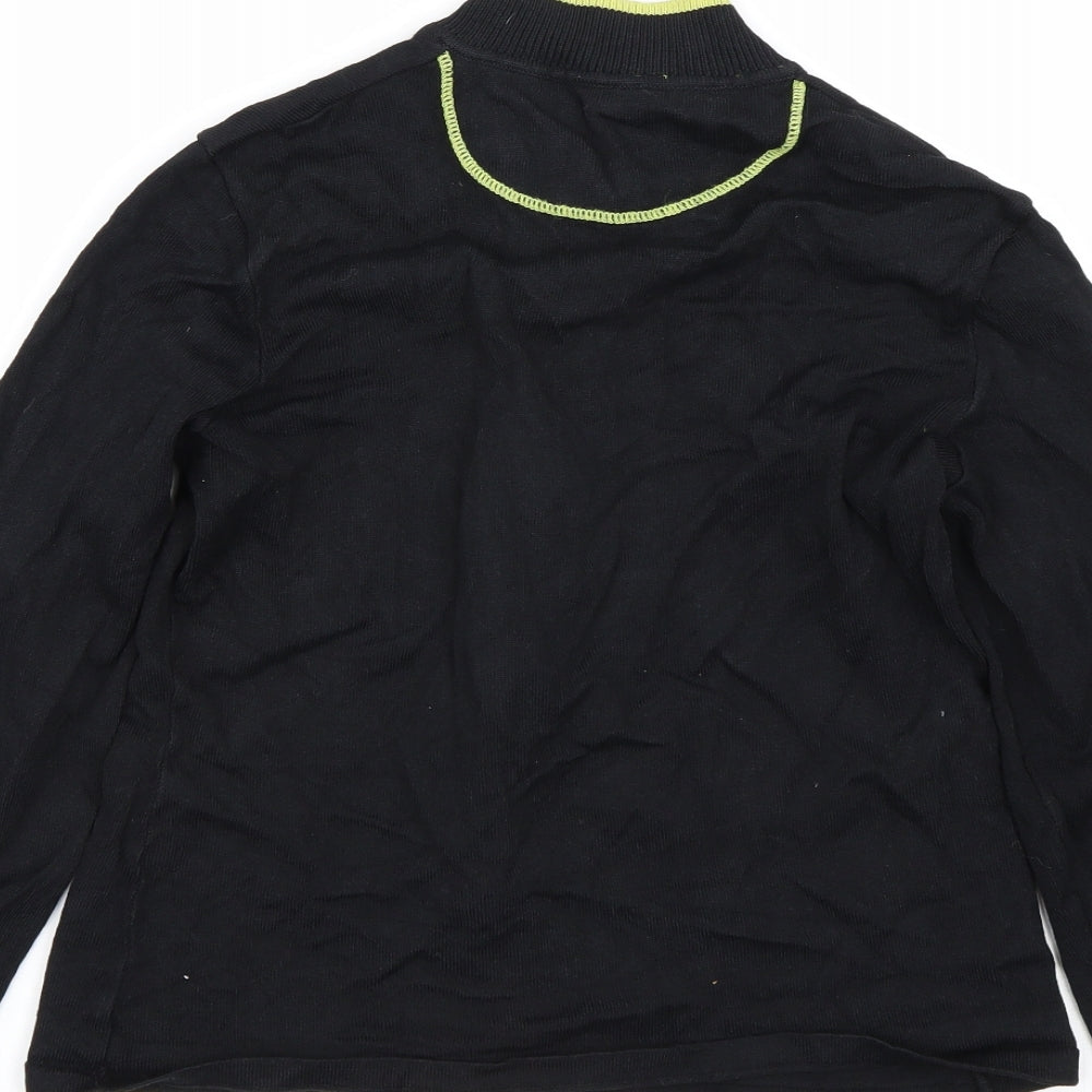 Tess Womens Black Full Zip Sweatshirt Size M