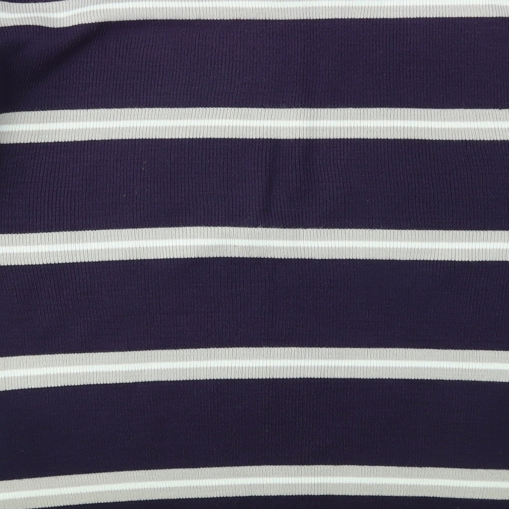 RRAPIDFIRE Mens Purple Striped Pullover Sweatshirt Size S