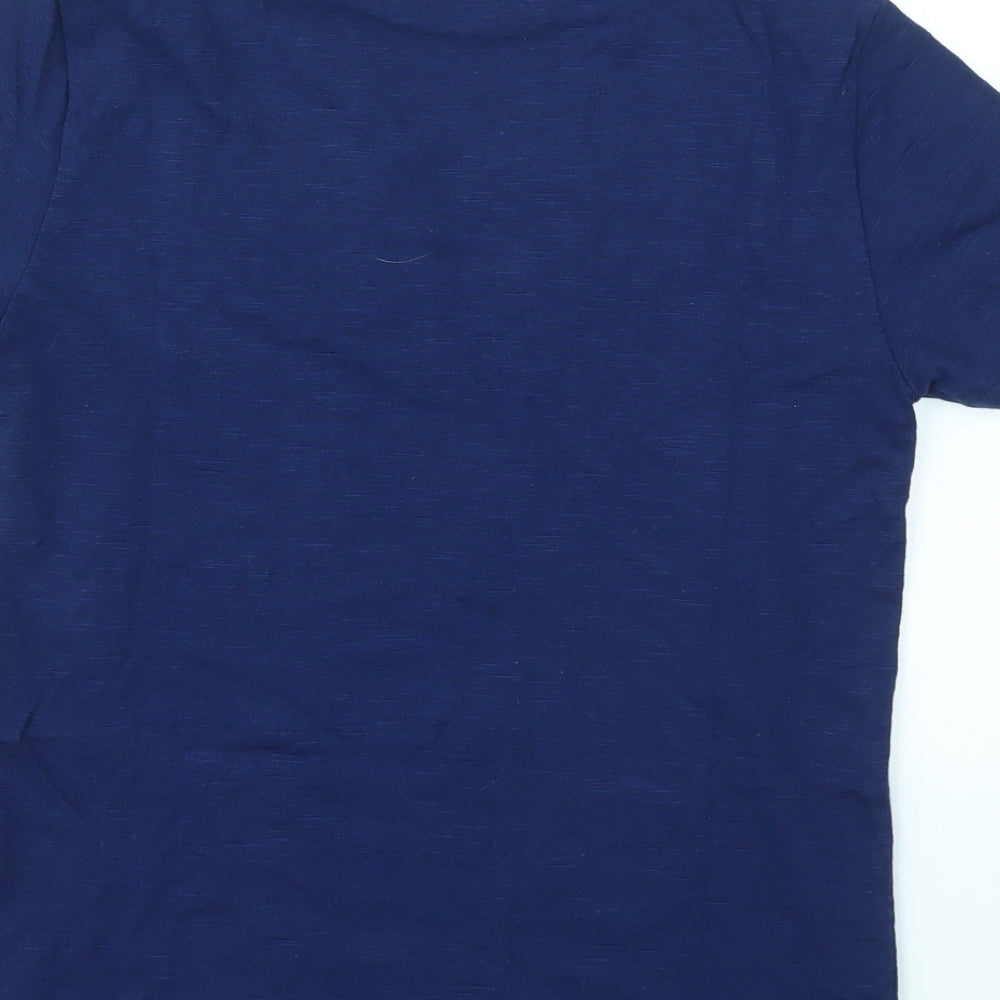 NEXT Boys Blue Houndstooth Basic T-Shirt Size 9 Years