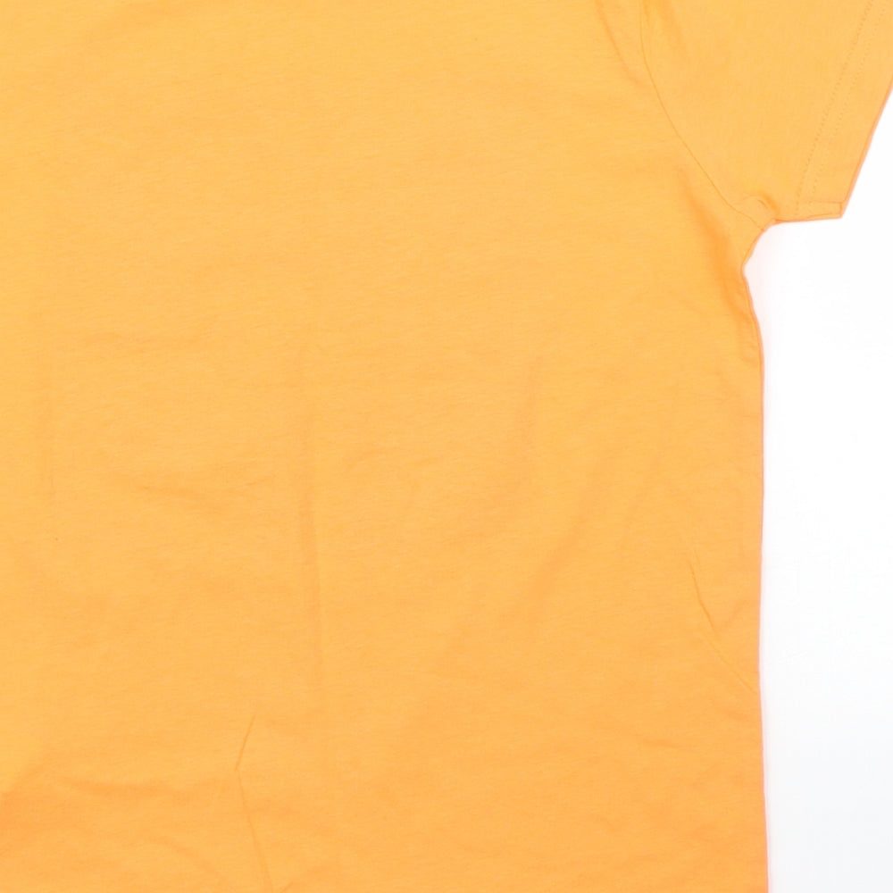 Primark Boys Orange Basic T-Shirt Size 7 Years