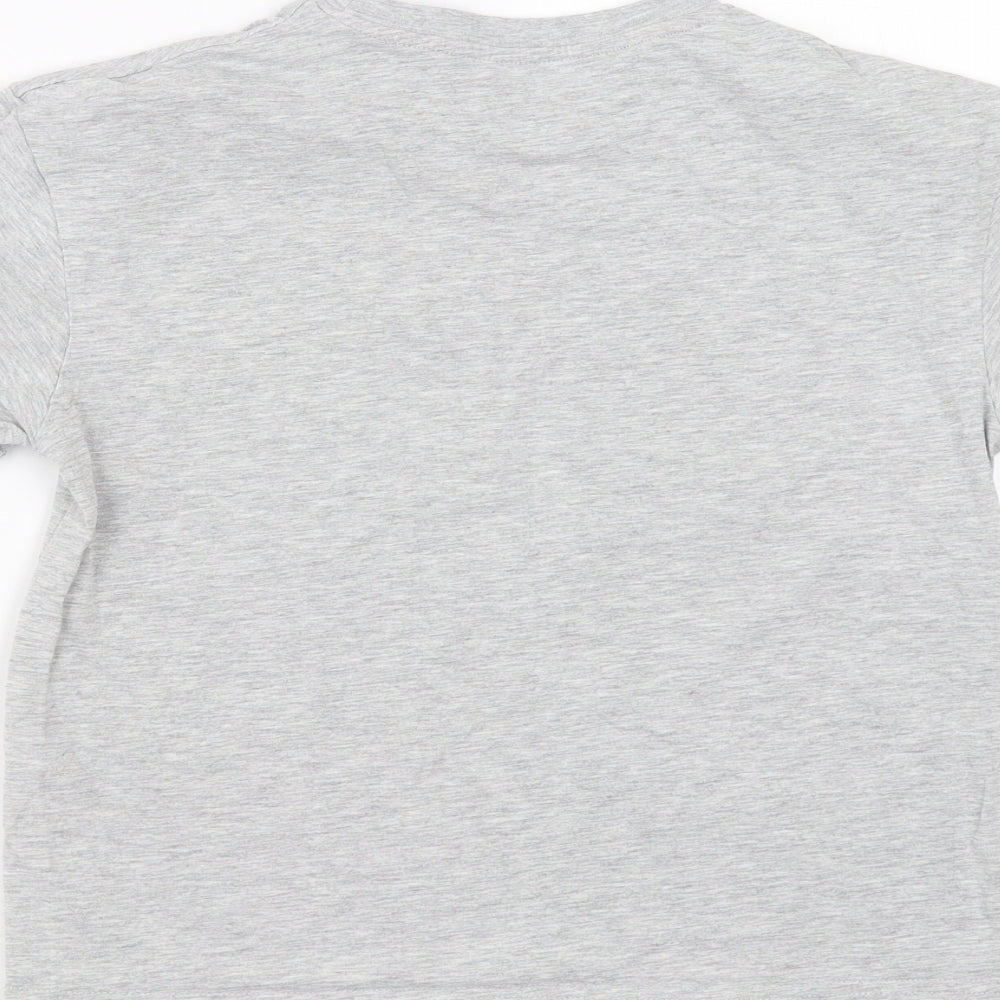 Matalan Girls Grey Basic T-Shirt Size 6 Years - girl power