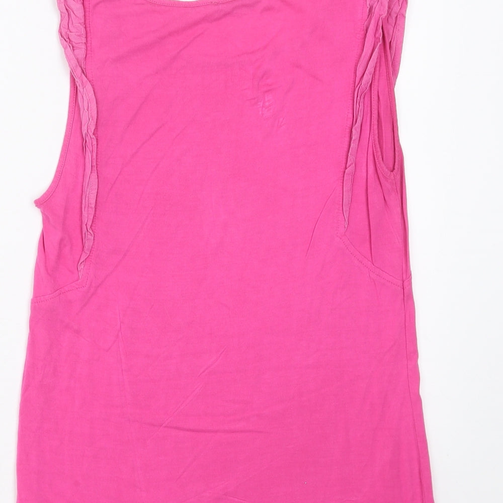 Oasis Womens Pink Basic T-Shirt Size S