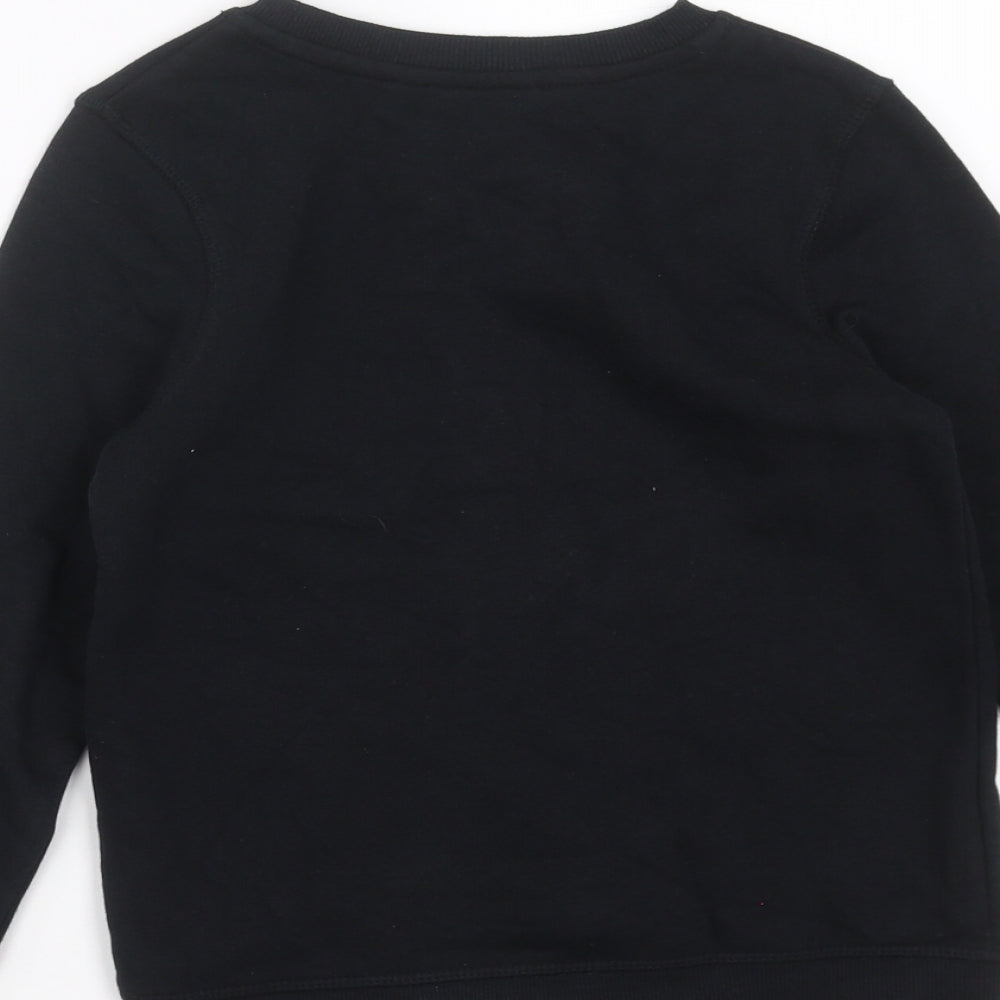 George Boys Black Pullover Sweatshirt Size 5-6 Years - bear