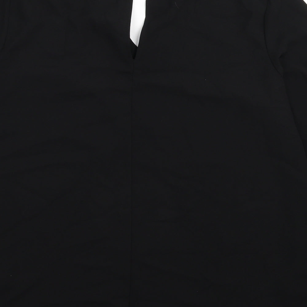 Papaya Womens Black Basic Blouse Size 14