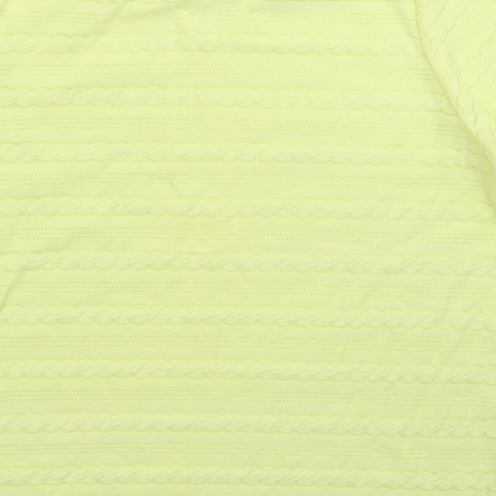 Bonmarché Womens Yellow Basic T-Shirt Size S
