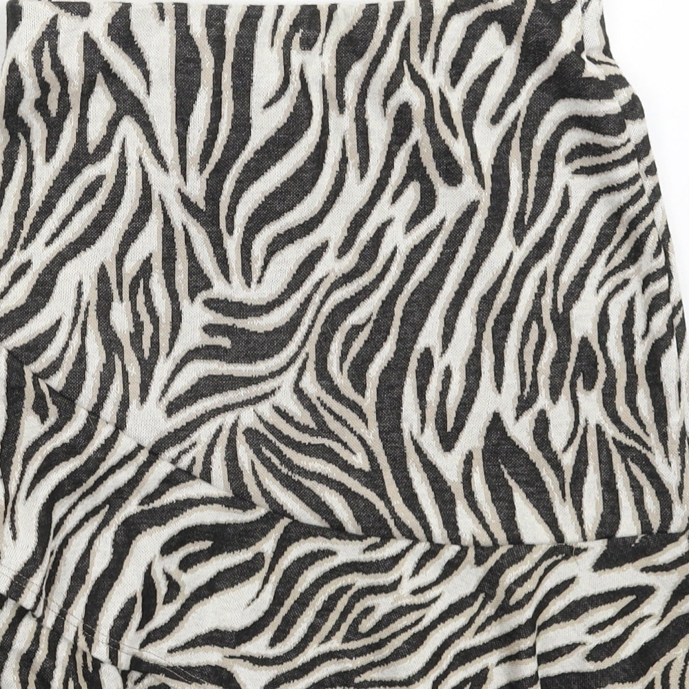 Miss Selfridge Womens Multicoloured Animal Print Mini Skirt Size 8