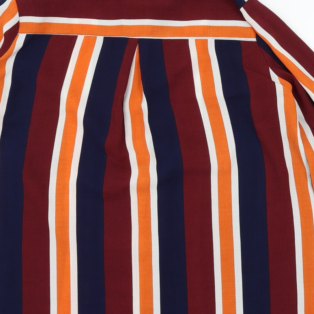 Vero & Lucy Womens Multicoloured Striped Basic Blouse Size L