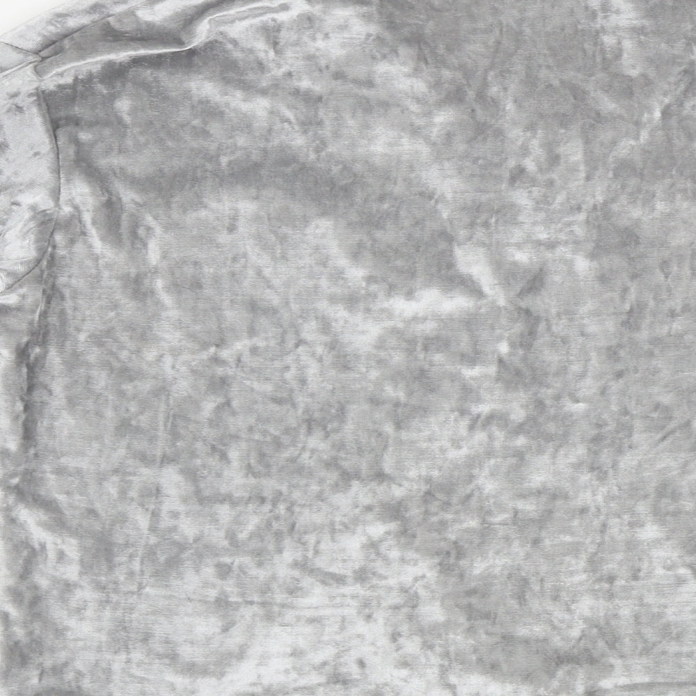 ala mode Womens Grey Basic Button-Up Size 8