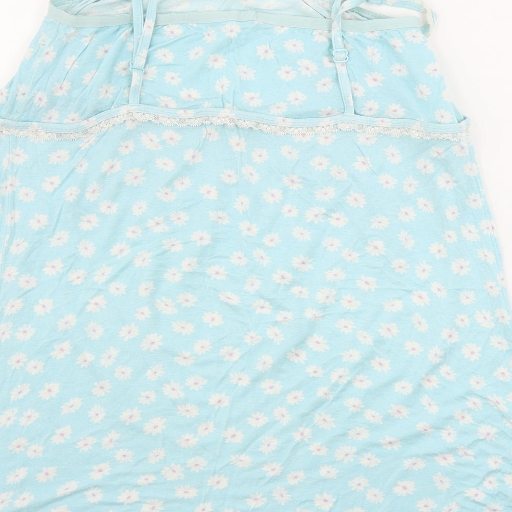 Marks & Spencer Womens Blue Floral Basic T-Shirt Size 16