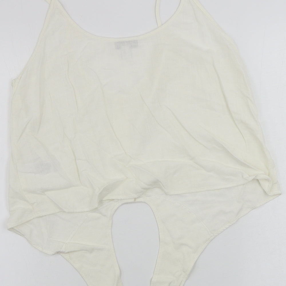 Topshop Womens Ivory Basic Tank Size 14