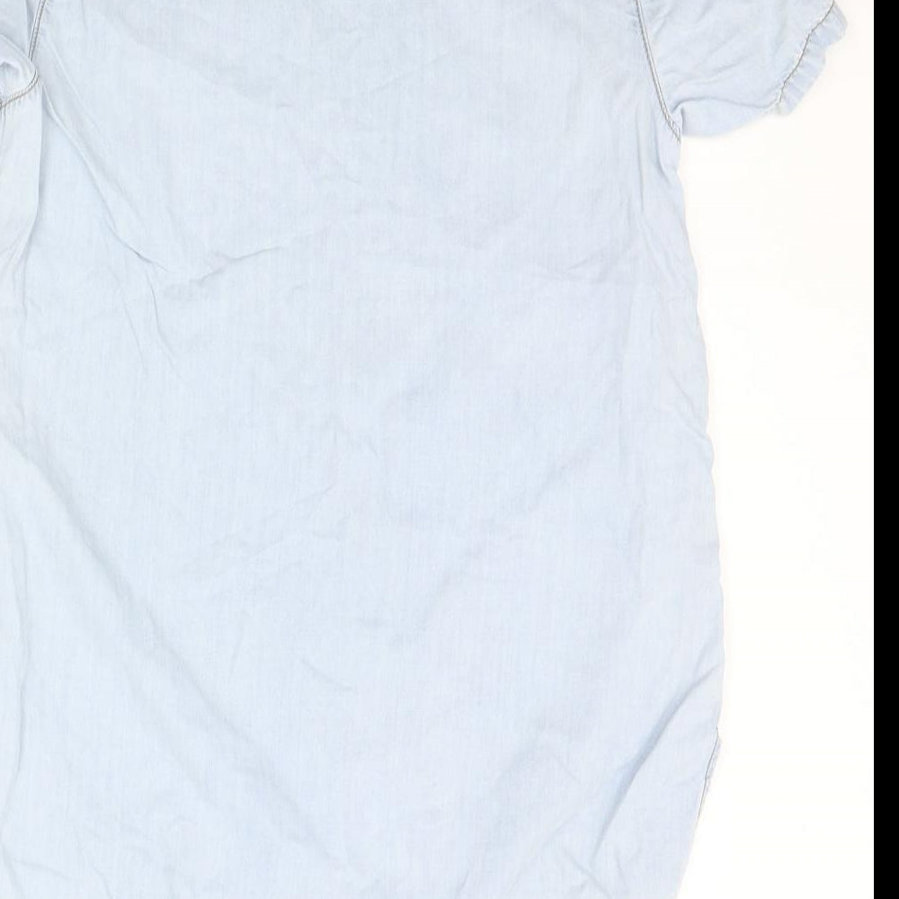 New Look Womens Blue Basic Blouse Size 10