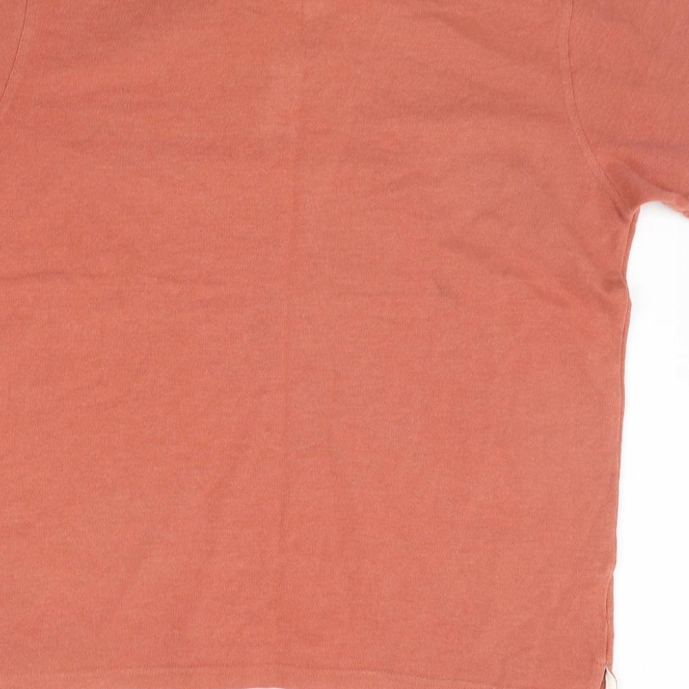 Easy Mens Orange Polo Size L