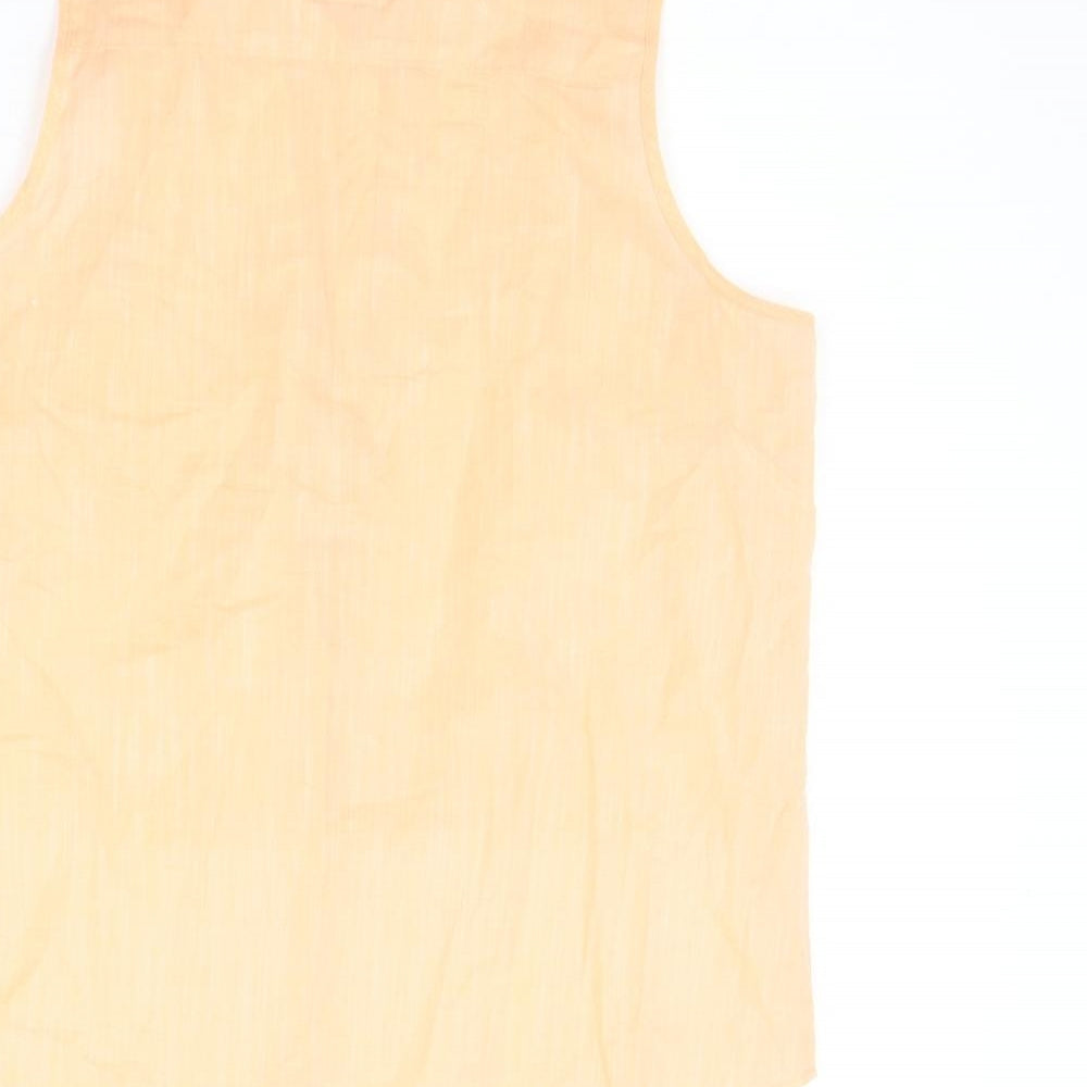 Atmosphere Womens Orange Basic Button-Up Size 14
