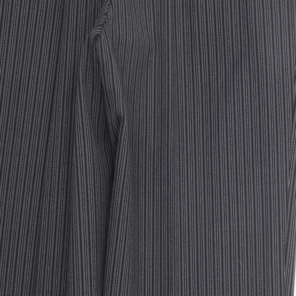 Maggee Womens Grey Striped Trousers Size 38 in L29 in