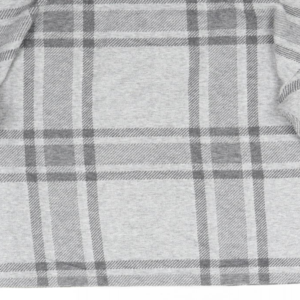 M&S Womens Grey Check Pullover Jumper Size 10