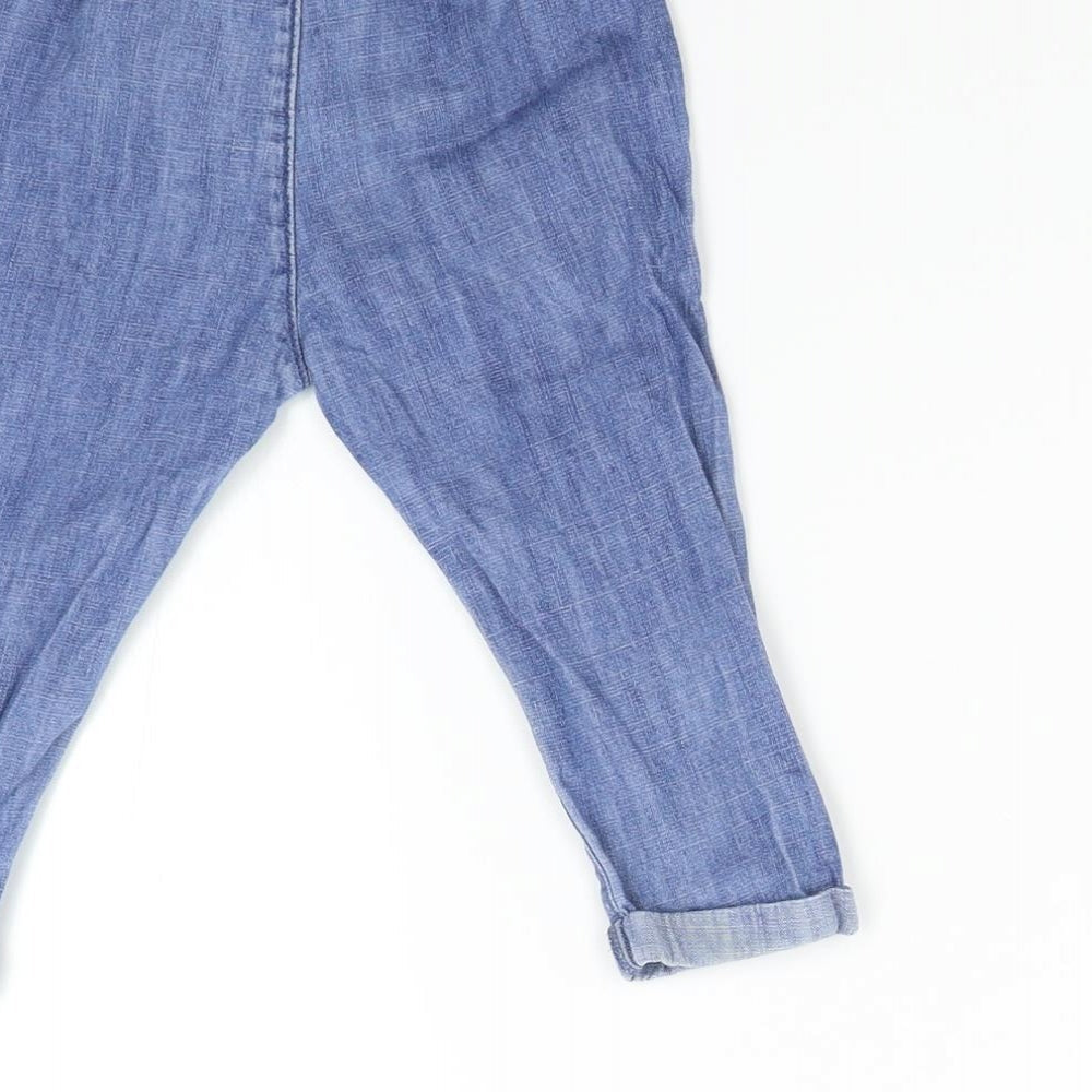 Marks & Spencer Baby Blue Denim Sweatpants Jeans Size 9-12 Months